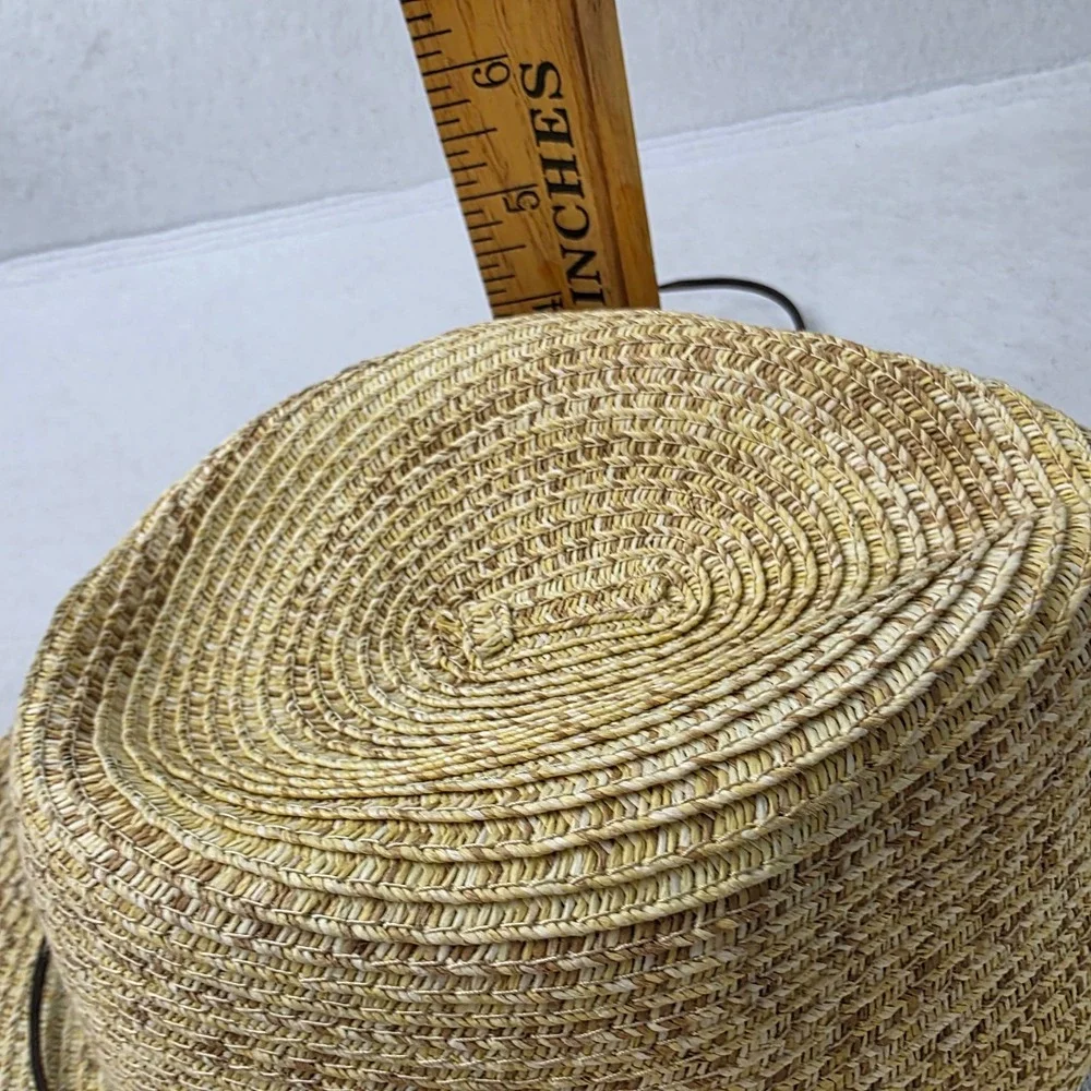 Goodfellow & Co Men's M/L Straw Sun Hat Wide Brim Chin Cord Outdoor Safari
